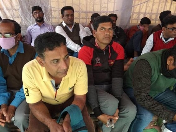 JMC Protest marks 45 Days : Tripura BJP Govt wears 'Deaf Ears' to agitating Teachers' pleas amid Pre-Election promises on Records JMC Protest marks 45 Days : Tripura BJP Govt wears 'Deaf Ears' to agitating Teachers' pleas amid Pre-Election promises on Records